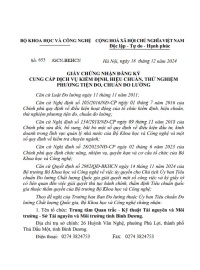 GIẤY CHỨNG NHẬN DỊCH VỤ KIỂM ĐỊNH, HIỆU CHUẨN, THỬ NGHIỆM PHƯƠNG TIỆN ĐO, CHUẨN ĐO LƯỜNG