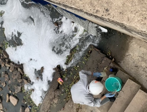 Bình Dương: Thông tin về tình hình ô nhiễm kênh thoát nước suối Chợ