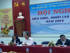 Trung tâm Quan trắc – Kỹ thuật Tài nguyên và Môi trường tỉnh Bình Dương tổ chức Hội nghị cán bộ, côn