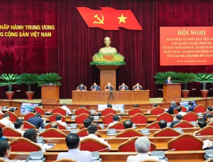 TỔNG BÍ THƯ NGUYỄN PHÚ TRỌNG CHỦ TRÌ HỘI NGHỊ NGHỊ QUYẾT SỐ 24-NQ/TW VỀ PHÁT TRIỂN VÙNG ĐÔNG NAM BỘ