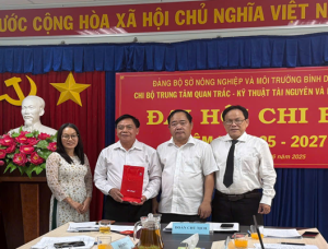 Đai hội Chi bộ Trung tâm Quan trắc – Kỹ thuật Tài nguyên và Môi trường tỉnh Bình Dương lần thứ I, nhiệm kỳ 2025-2027